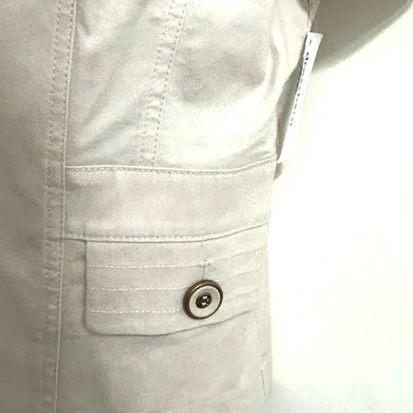 Roz & Ali Sand/Beige Short Sleeve Lined Blazer - Picture 3 of 4